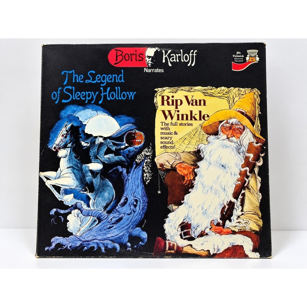 Boris Karloff Legend of Sleepy Hollow Rip Van Winkle 1977 Pickwick Vinyl LP